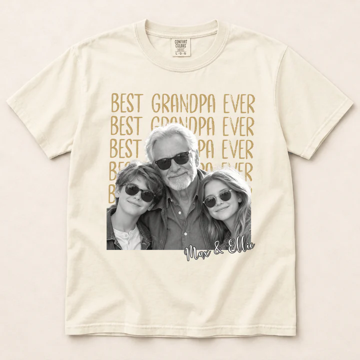 Finished ivory Comfort Colors product mockup created in MockupGen
