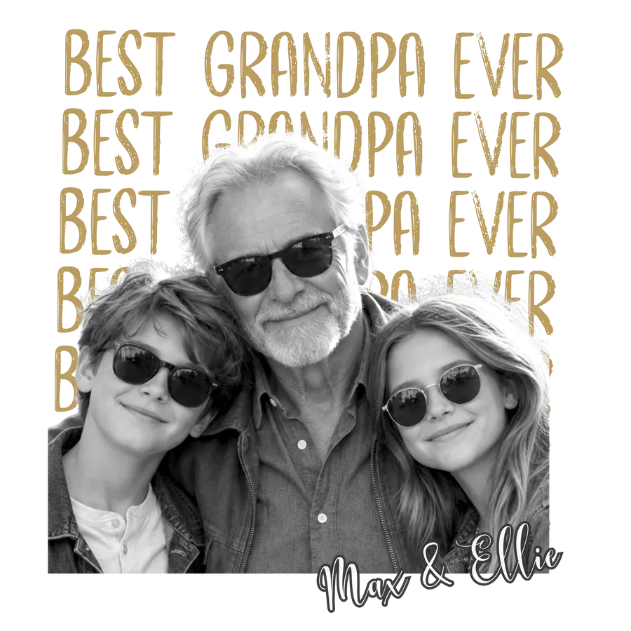 The original personalised grandpa artwork before it is placed on a product