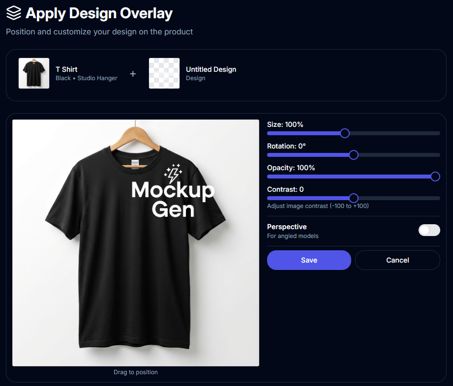 Visual overlay editor for precise design placement